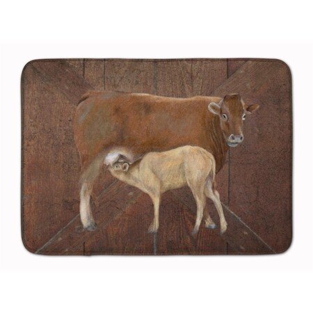 Carolines Treasures Cow Momma and Baby Machine Washable Memory Foam Mat SB3074RUG